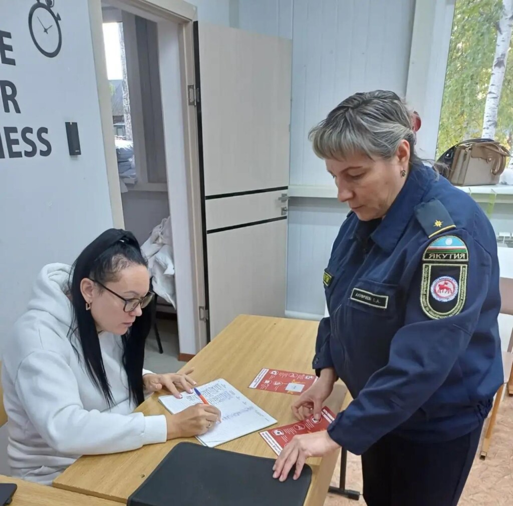 Противопожарный инструктаж на участках УИК в посёлке Пеледуй  